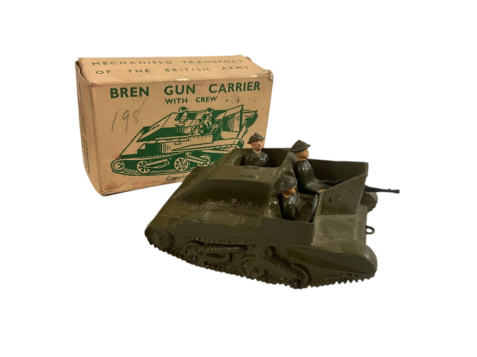 Britains #1876 Bren Gun Carrier With Crew: Good used condition. See photos.