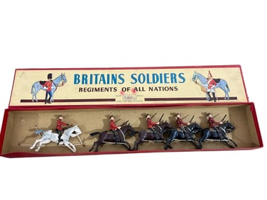 W Britain #1349 Royal Canadian Mounted Police Set Lead Toys