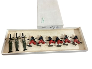 W Britain Zouves & Machine Gunners Set Lead Toys