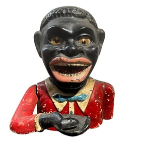 Cast Iron Little Joe Black Americana Mechanical Bank