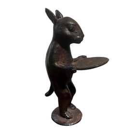 Vintage Cast Bronze Mouse Butler