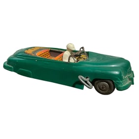 Vintage Marx Wind Up Flip Top Tin Car