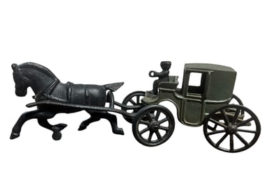 Cast Iron Horse and Buggy