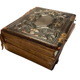 Antique Victorian Photo Album + 20 Tin Types + More