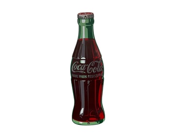 Heavy Porcelain Coca Cola Bottle Sign