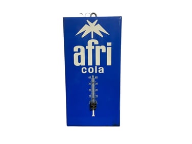AFRI COLA Metal Advertising Thermometer Sign