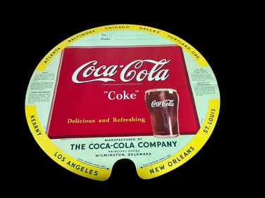 Vintage Coca Cola Paper Syrup Barrel Advertising
