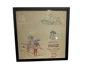 Early Coca Cola Rice Paper Napkin