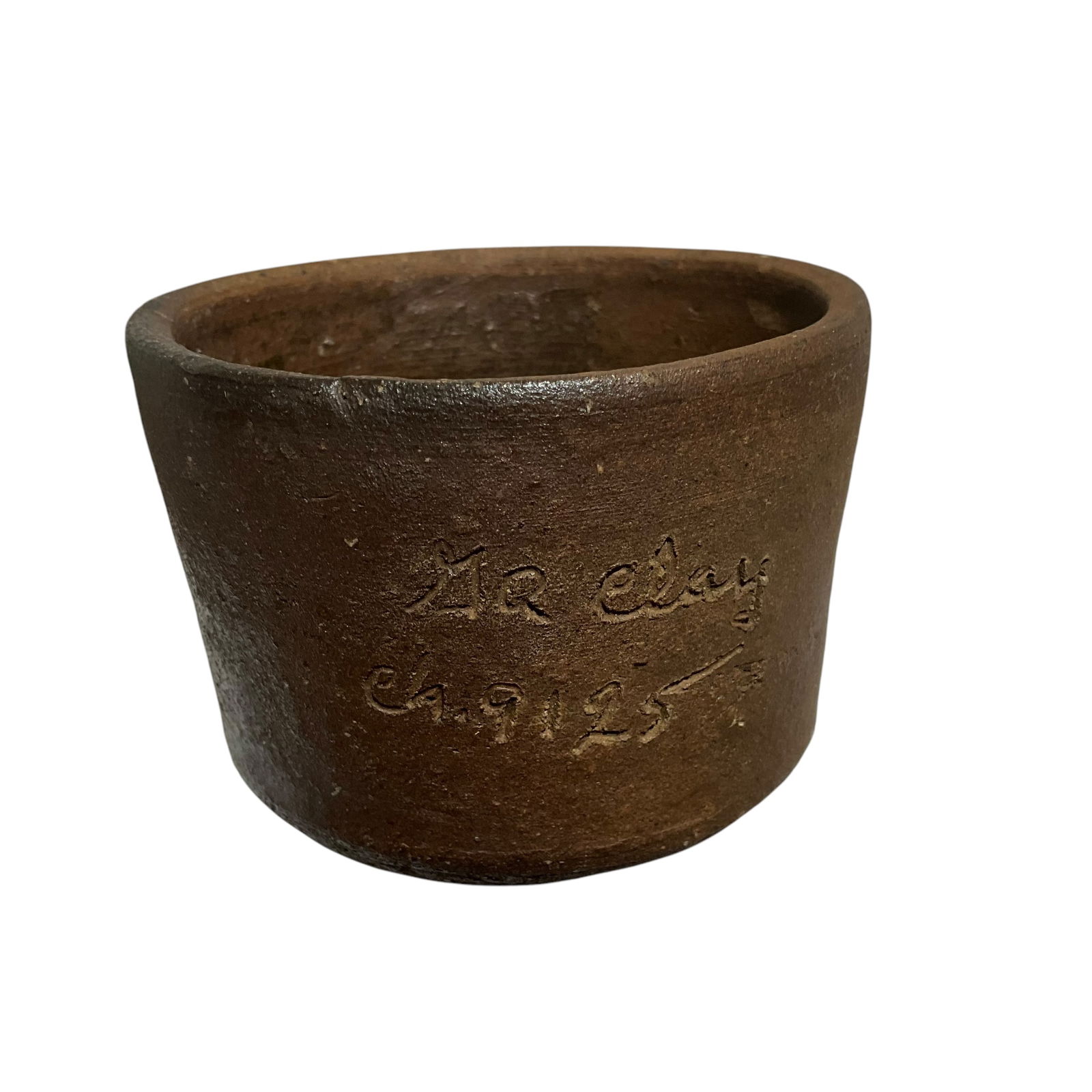 Early Pottery Cup Ga Clay / Hewell ????: Great condition. 2 1/2 inches tall. See photos.