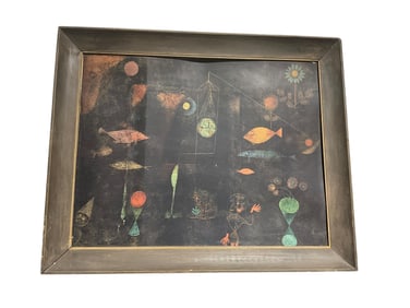 Framed Paul Klee FISH MAGIC Watercolor Print