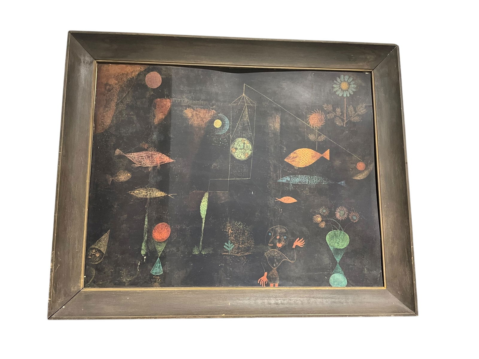 Framed Paul Klee FISH MAGIC Watercolor Print (1 of 6)