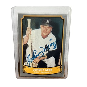 Signed JOHNNY MIZE Baseball Card