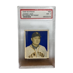 1949 Johnny Mize #85 PSA Graded NM7 Baseball Card.