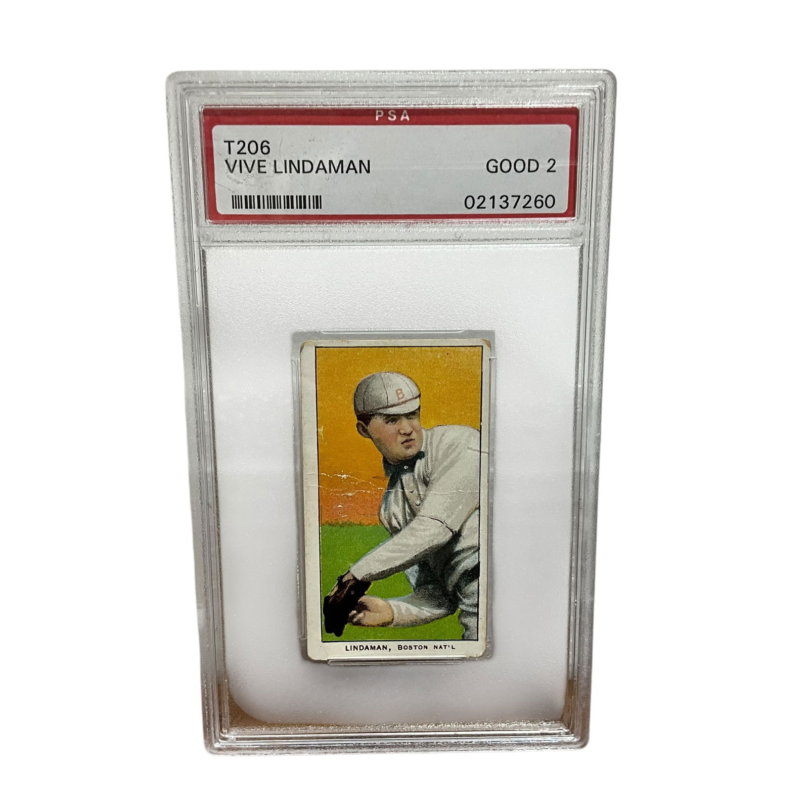 Vive Lindaman T206 Baseball Card PSA Graded Good 2 (1 of 2)