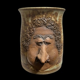 Face Jug Mug Signed OSCAR