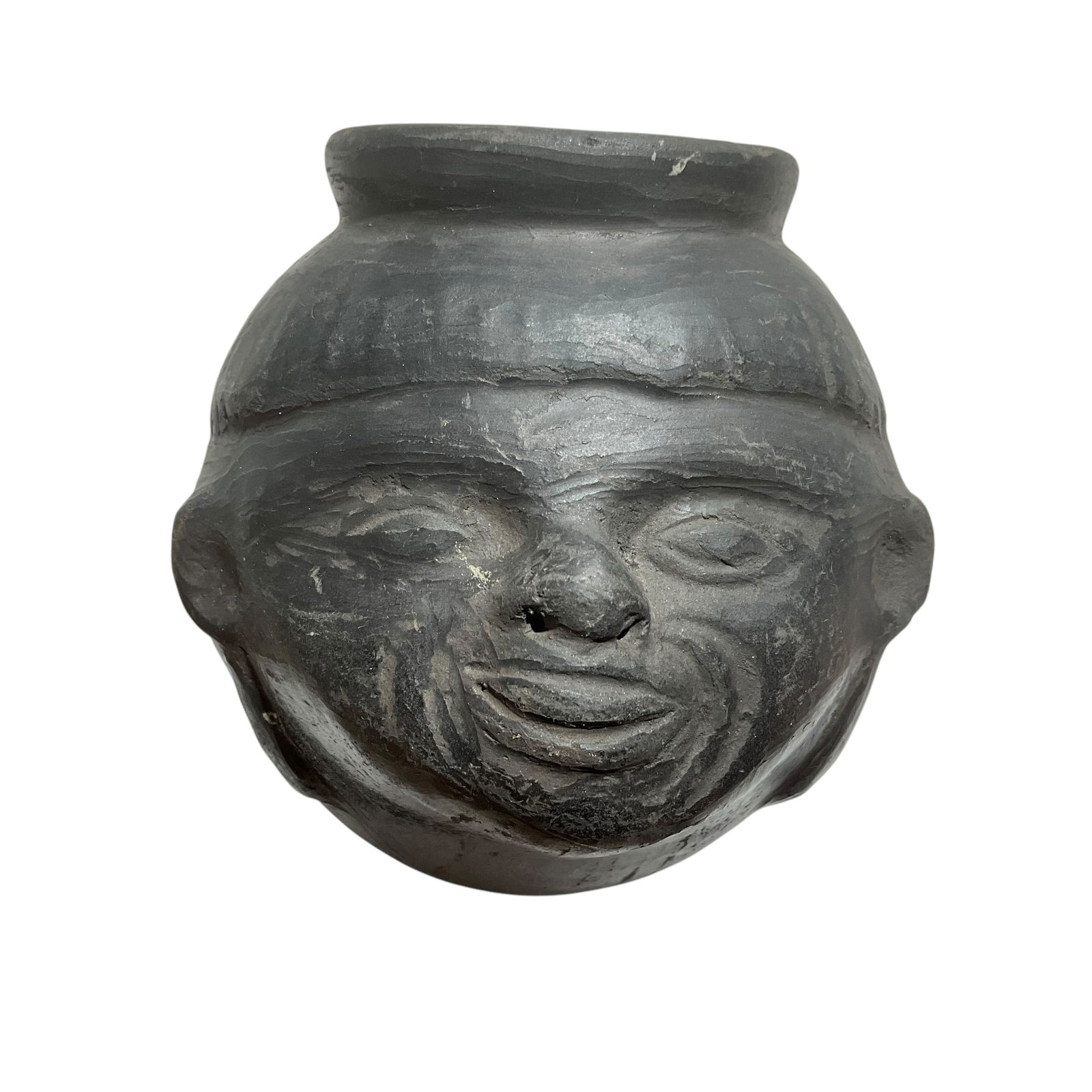 Mississippian Caddo Culture Double Face Clay Pot (1 of 5)