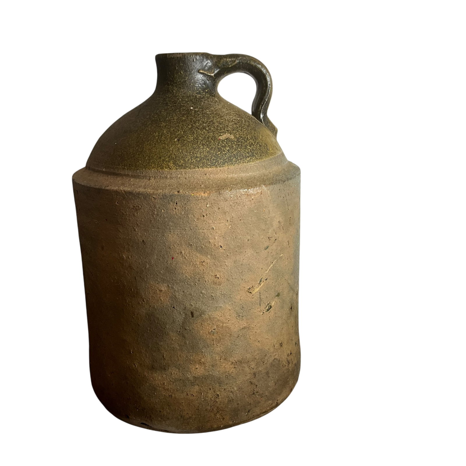 Early Atlanta Georgia Stacker Jug: 10 1/2 inches tall. Hairline crack on one side. Chips on rim. See photos.