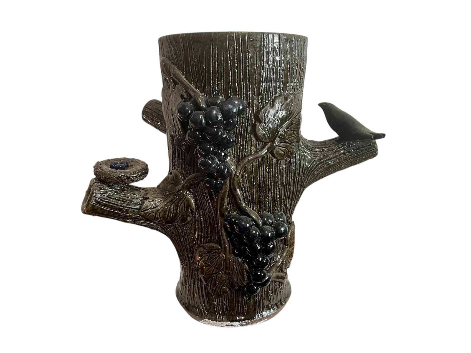 David Meaders Folk Pottery Tree Stump (1 of 5)