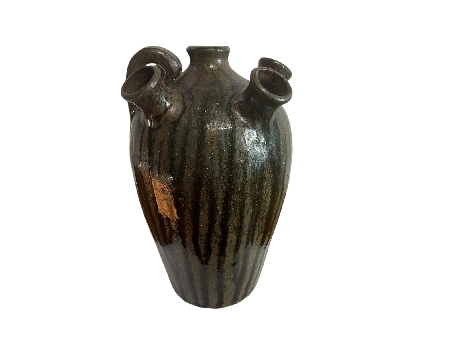 Wayne Hewell Pottery 2002 Signed Folk Art Wedding Jug (1 of 3)