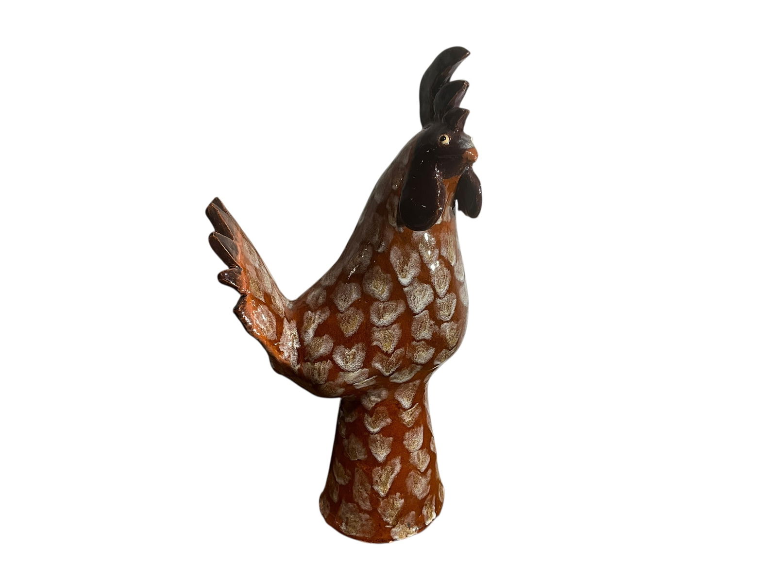 Awesome Large Larry Wilson Folk Art Pottery Rooster (1 of 5)
