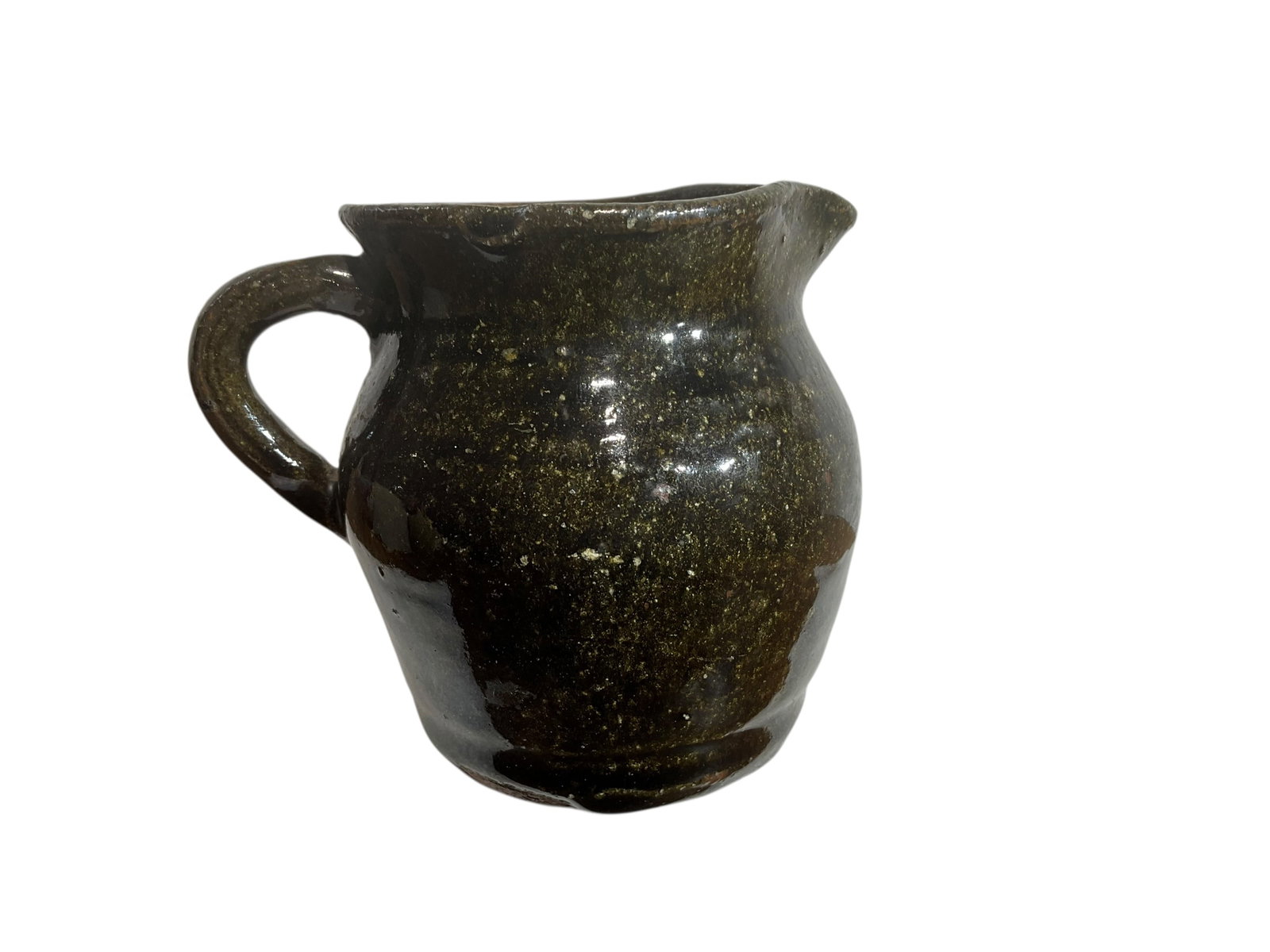 Arie Meaders Creamer Pitcher: Great condition. Unsigned. Approximately 4” tall and 5” at the widest point.