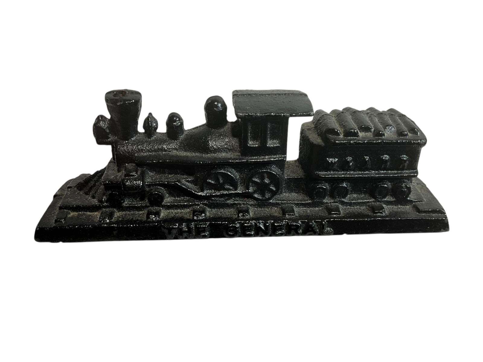 Vintage Cast Iron Train Paperweight THE GENERAL W&A RR Locomotive (1 of 3)