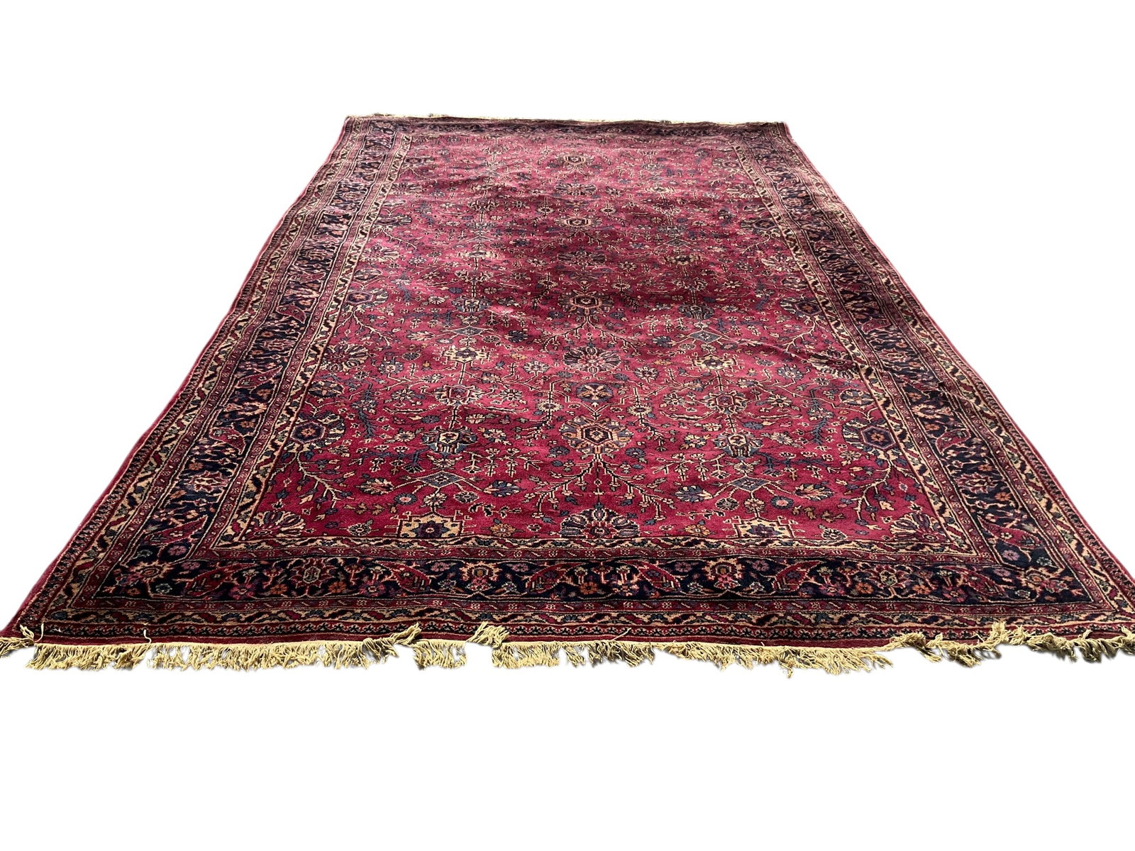 Awesome Turkish Sparta Rug 8’6” x 14 Feet: Good condition. We removed this rug from the consignors home. No bad odors or damage. May need light cleaning. See photos.