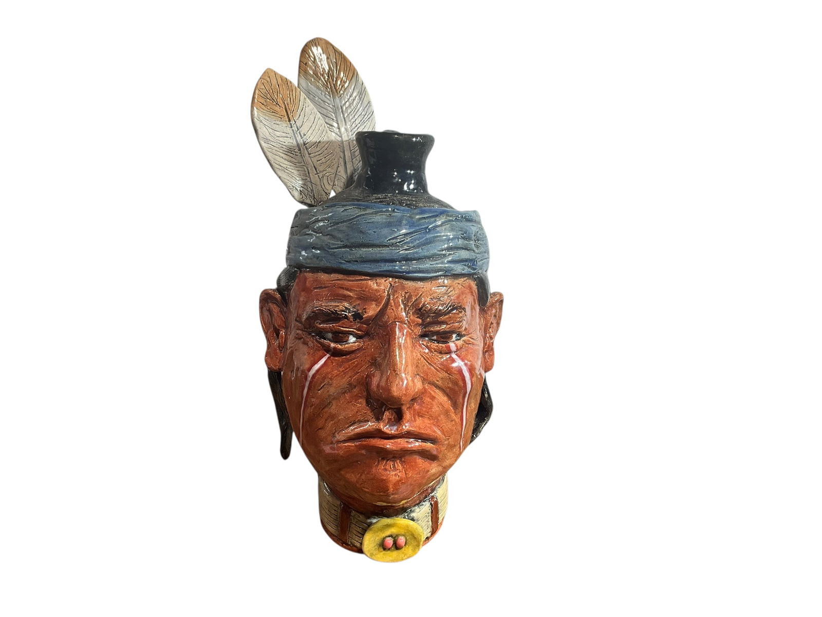 Large Crying Eye Paul Craighead Indian Face Jug (1 of 7)
