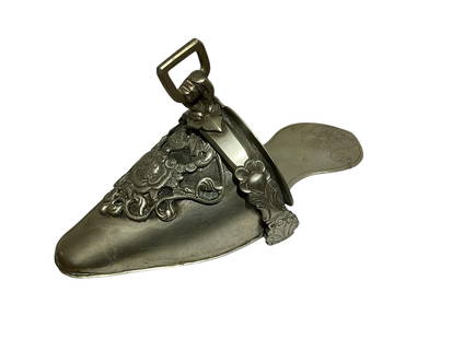 Silver Plated Stirrup Side Saddle: Good condition. 9 1/4 inches long.