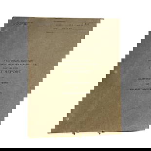 SECRET Technical Test Report On Airplanes Air Speed Indicators 1918: Good condition. See photos.