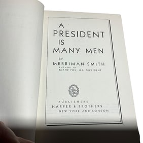 All The Presidents Men 1948 1st Edition Merriman Smith