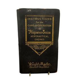 Wright Martin Hispano Suiza Simplex Engine Manual