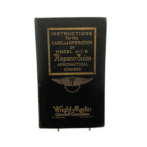 Wright Martin Hispano Suiza A-I-E Engine Manual