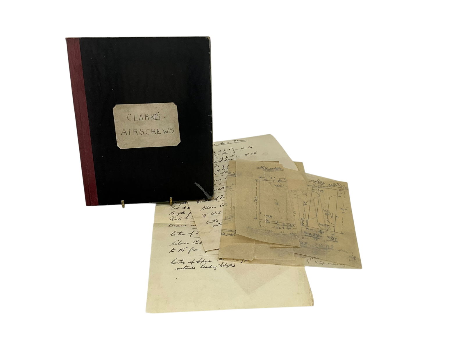 Clark Airscrew Notebook / Drawings / Schematics / Notes ?? (1 of 7)