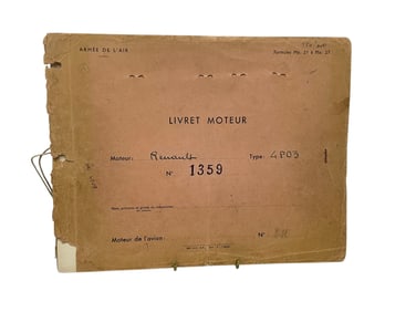 French Air Force Renault 4P03 Engine Booklet #1359