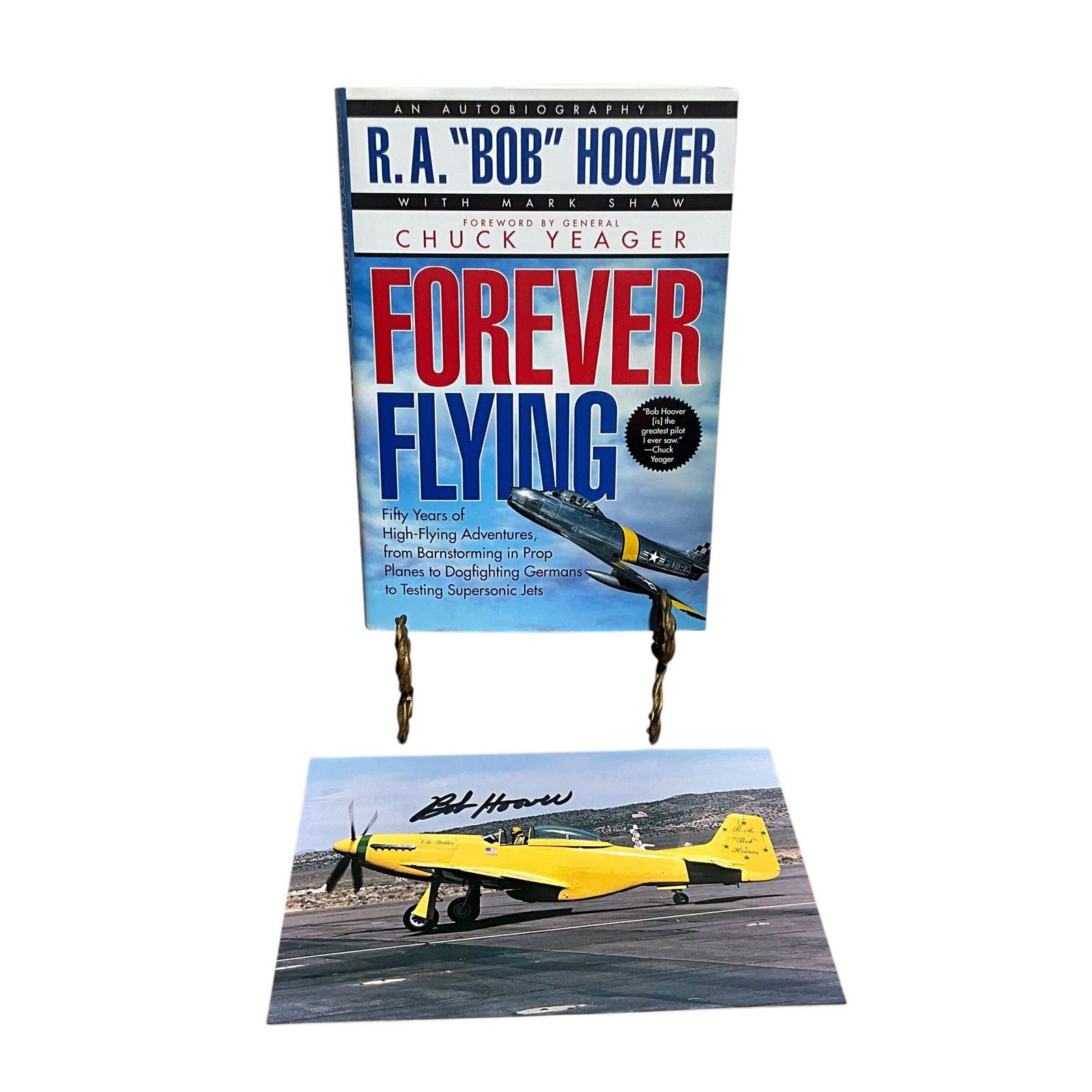 Forever Flying by R.A. BOB Hoover. Copyright 1996. Signed by Author.: Excellent condition. Includes autographed photo inside book. Fifty years of High-Flying Adventures.