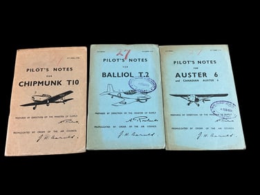 Three Pilot's Notes Books - 1950