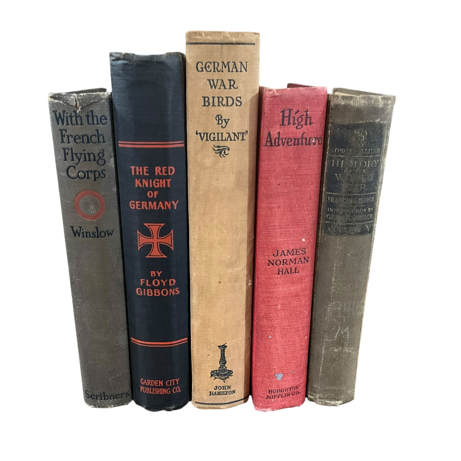 Set of 5 Books (Historical Aviation) Copyrights from 1900 - 1930’s (1 of 3)