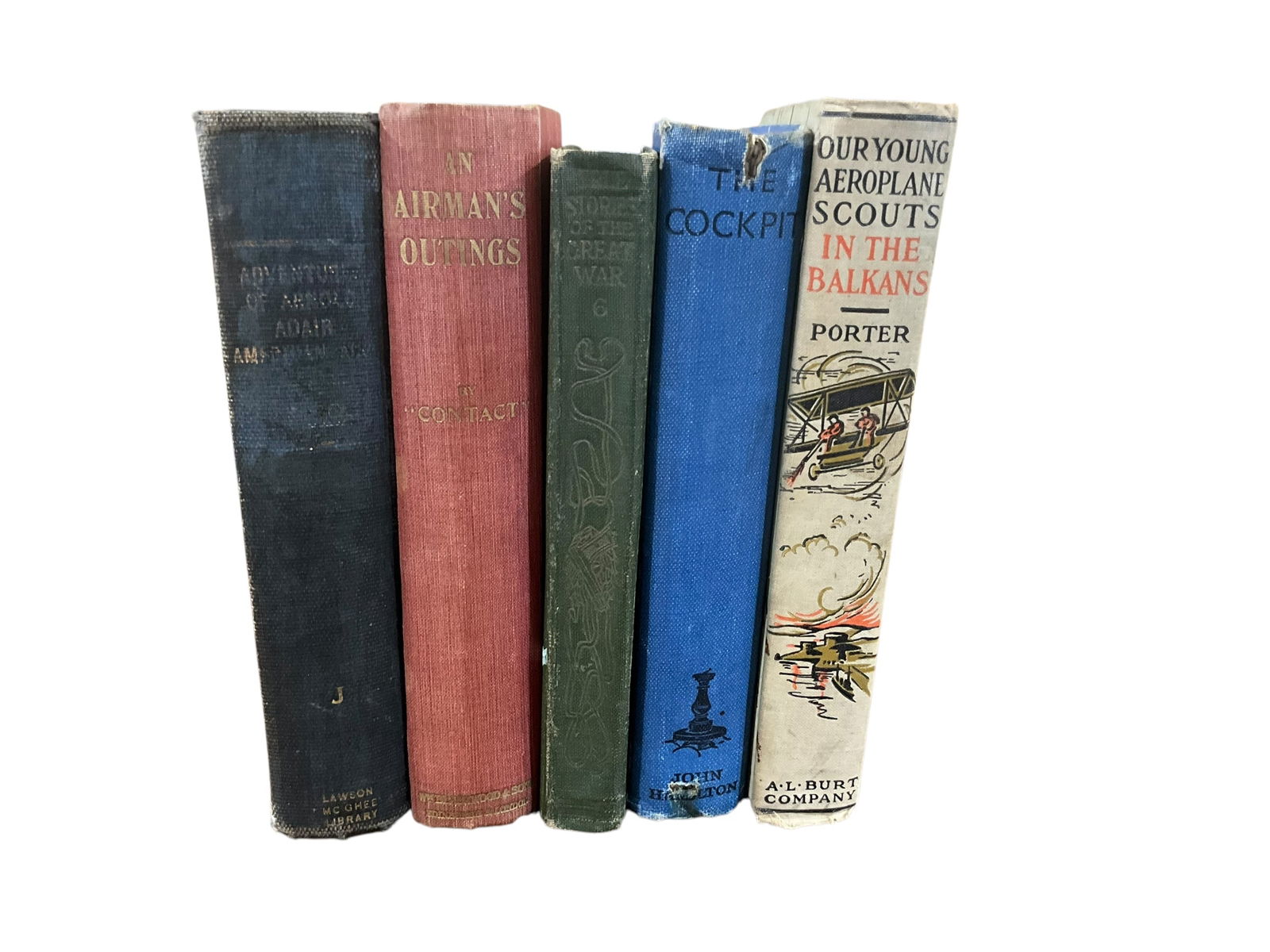 Set of 5 Books (Historical Aviation) Copyrights from 1900 - 1930’s (1 of 3)