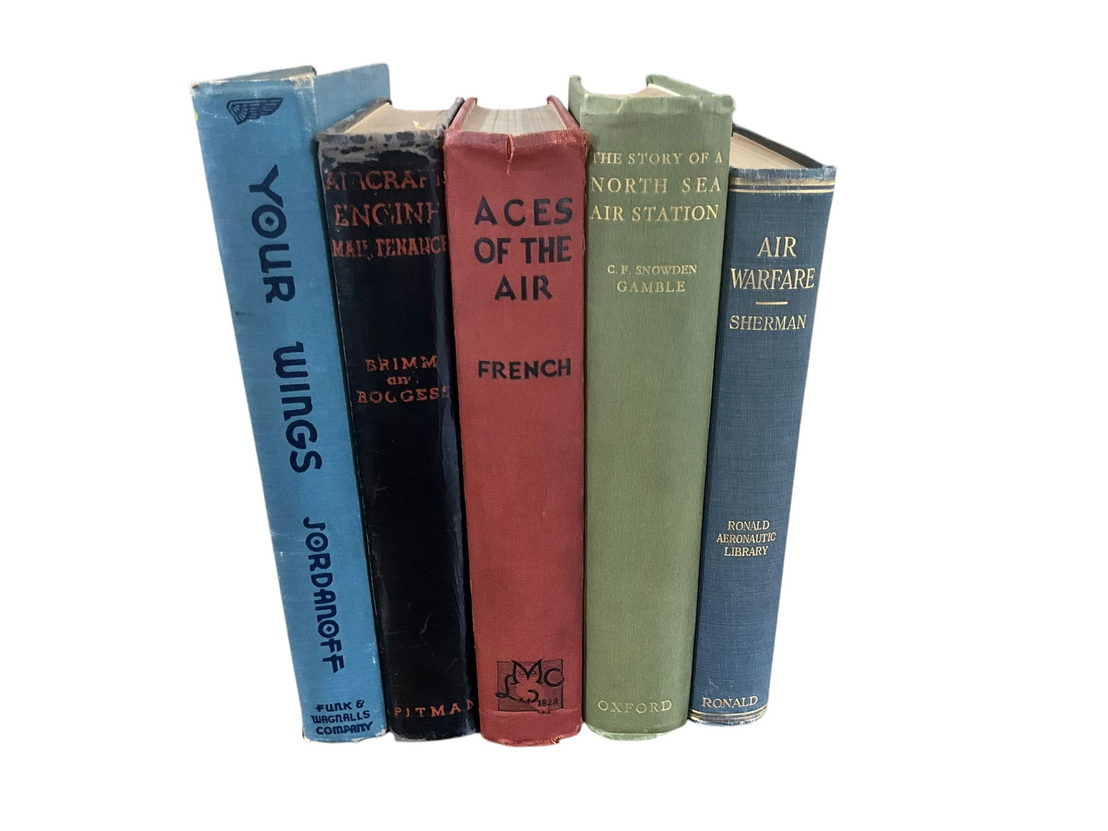 Set of 5 Books (Historical Aviation) Copyrights from 1900 - 1930’s (1 of 3)