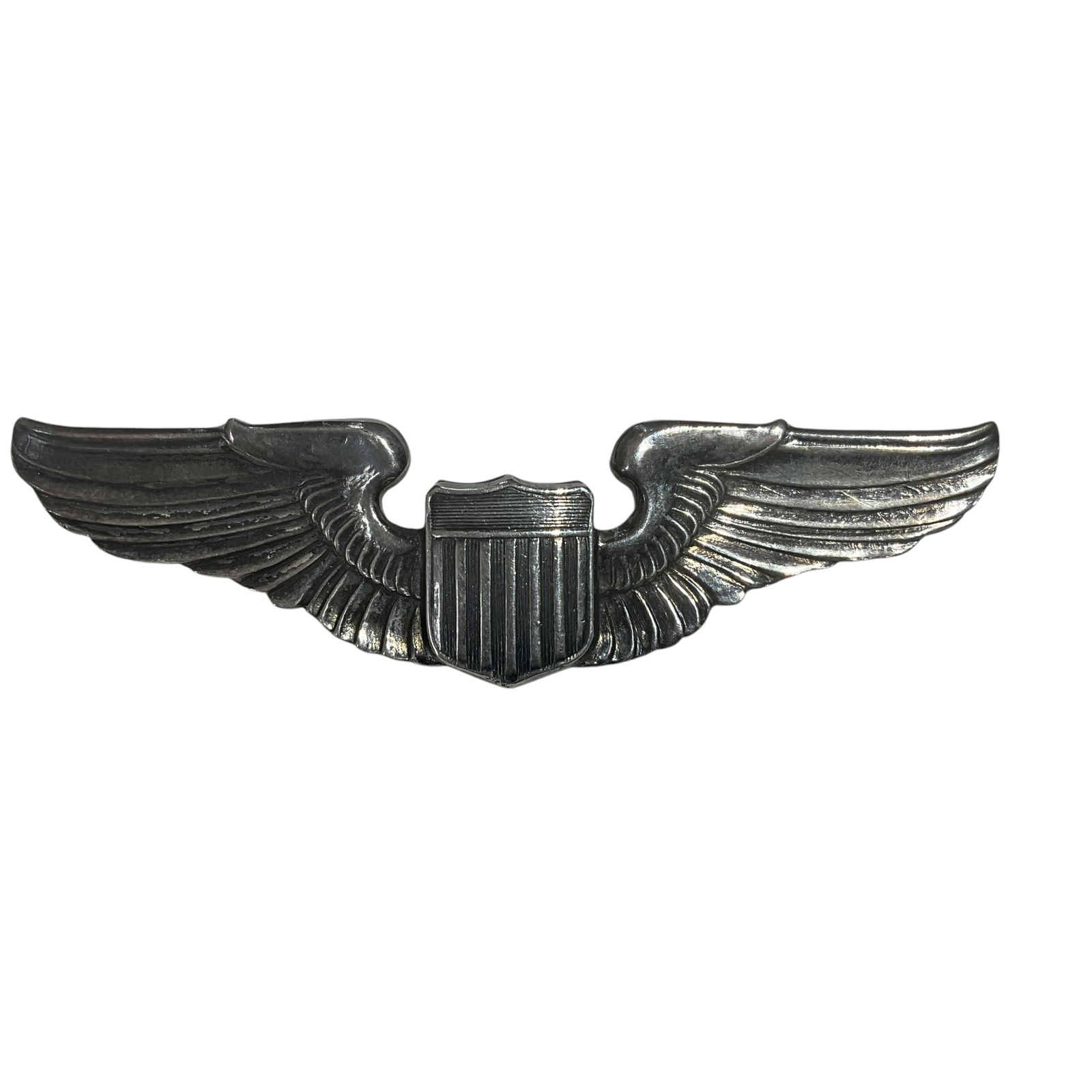 Authentic WWII US Air Force Sterling Silver Wings Pinback (1 of 3)