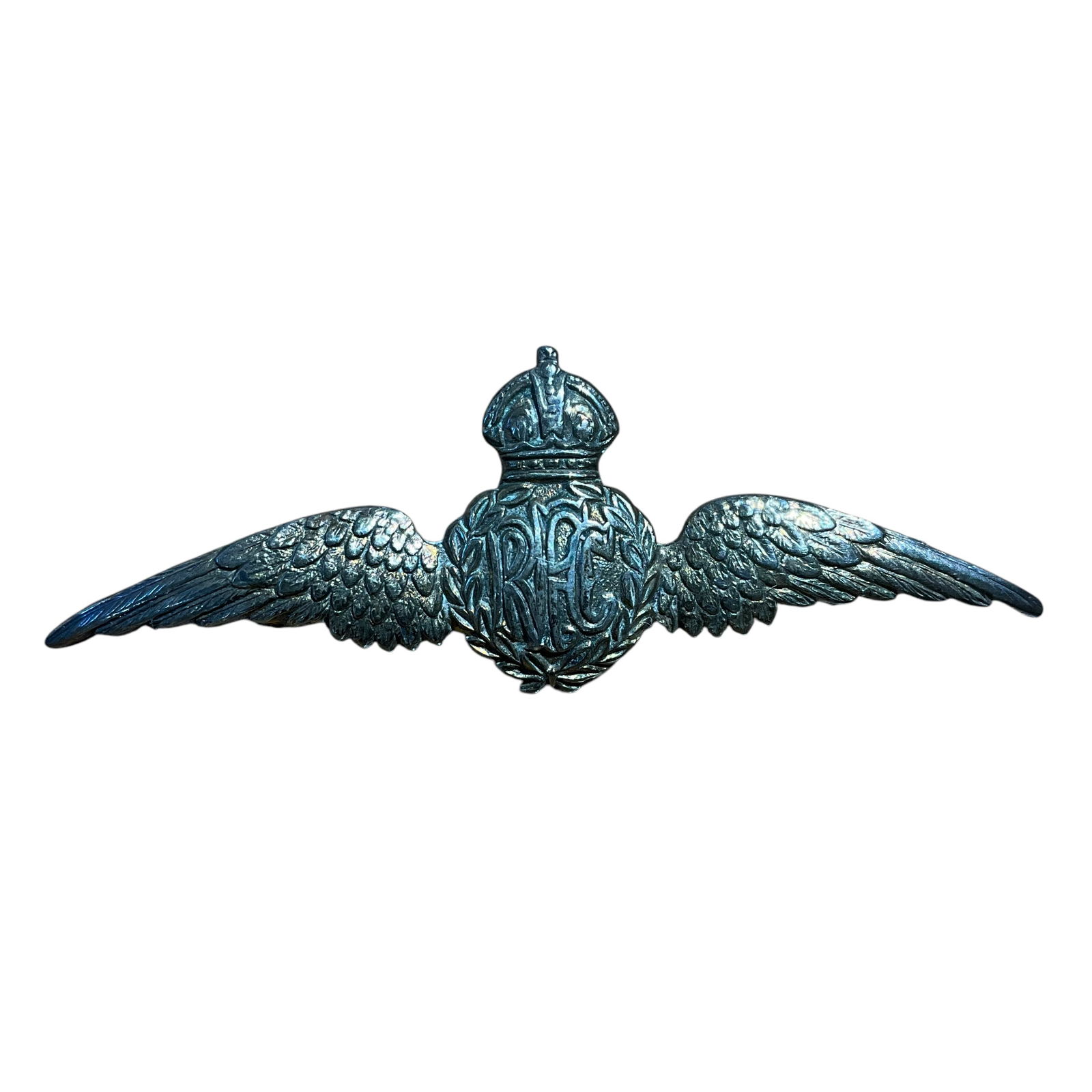 Royal Flying Corps Sterling Silver Pilot Wings Pin (1 of 2)