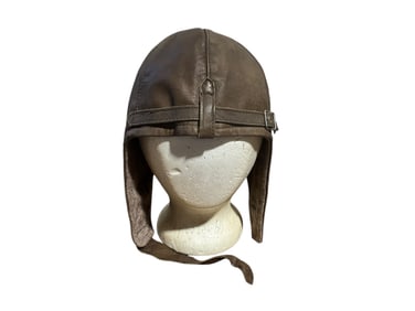 Leonhard 4005 Meerbusch WWII Leather Aviator Flight Cap