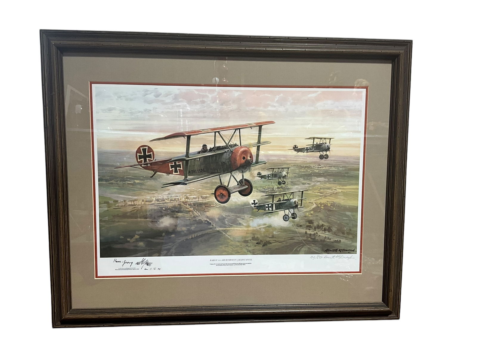 Hans Georg von der Osten WWI Pilot Signed Print / Kenneth McDonough 129/850 (1 of 5)
