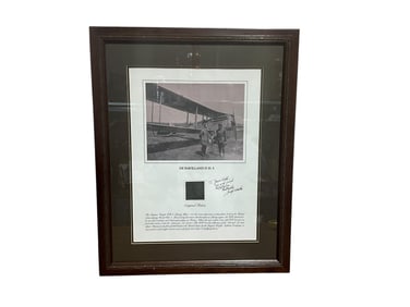 De Havilland D.H. 4 Framed Print Signed To Previous Owner By Major General Leigh Wade