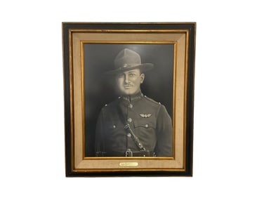 Large Lloyd Andrews Hamilton WWI Pilot Portrait By Albert C Robles