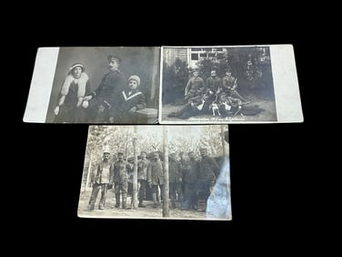 Lot Of 3 Unknown Wartime Postcards