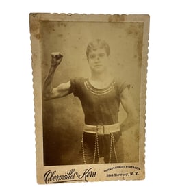 Obermuller And Kern Cabinet Card THE BOY SAMPSON / John Sanders Muscleman