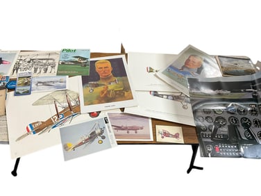 Lot Of Misc Aviation Items Pics / Posters / Prints Etc