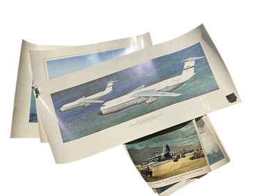 Lot Of Several Lockheed Atlanta Prints Posters Etc